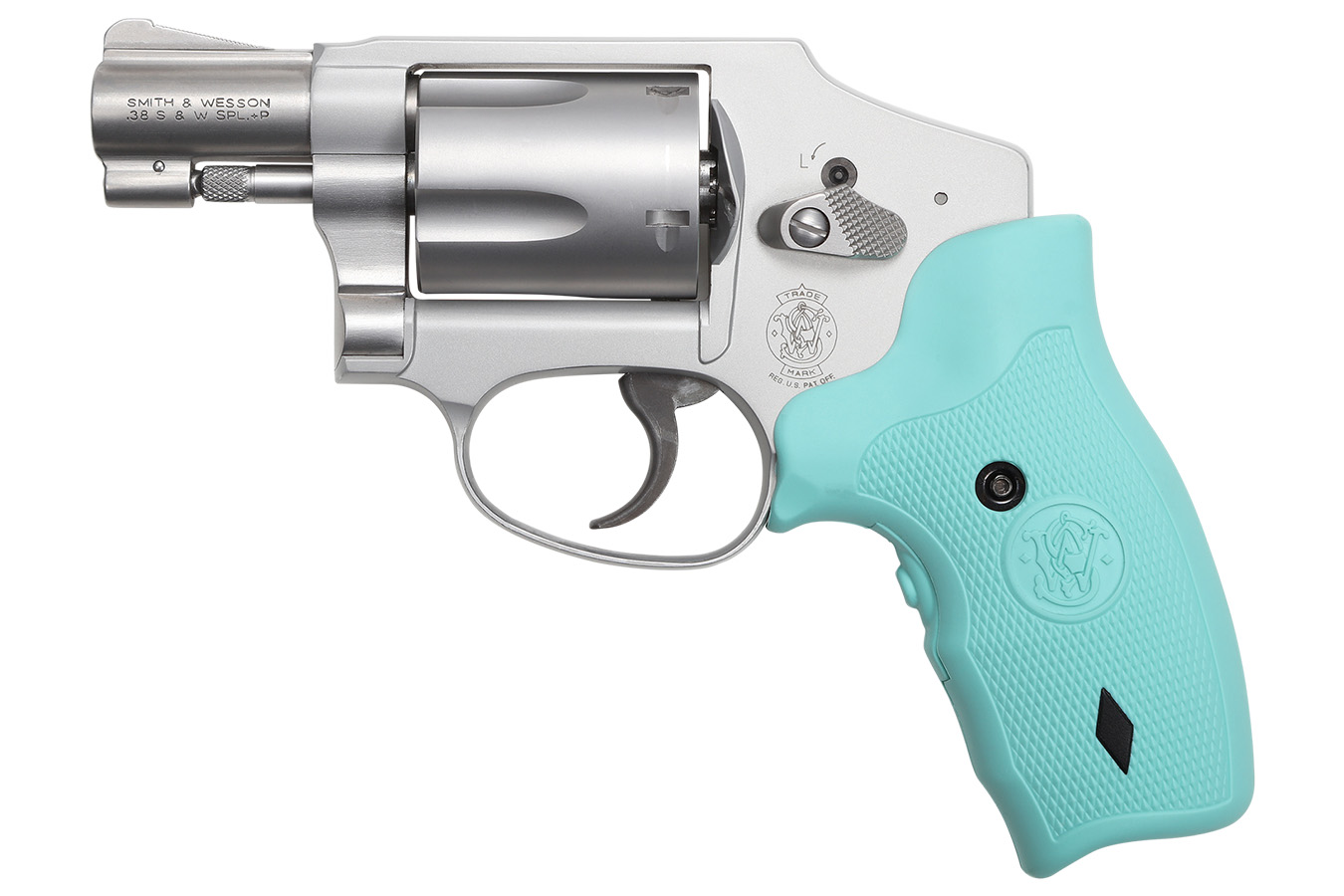 Buy Smith Wesson Model 642 38 Special Revolver With Robins Egg Blue Ct Crimson Trace Laser Grips Online For Sale