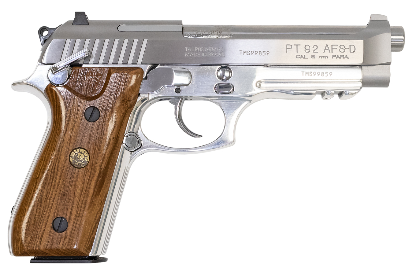 Buy Taurus PT 92 AFS-D Stainless 9mm Luger Semi-Automatic Pistol with ...