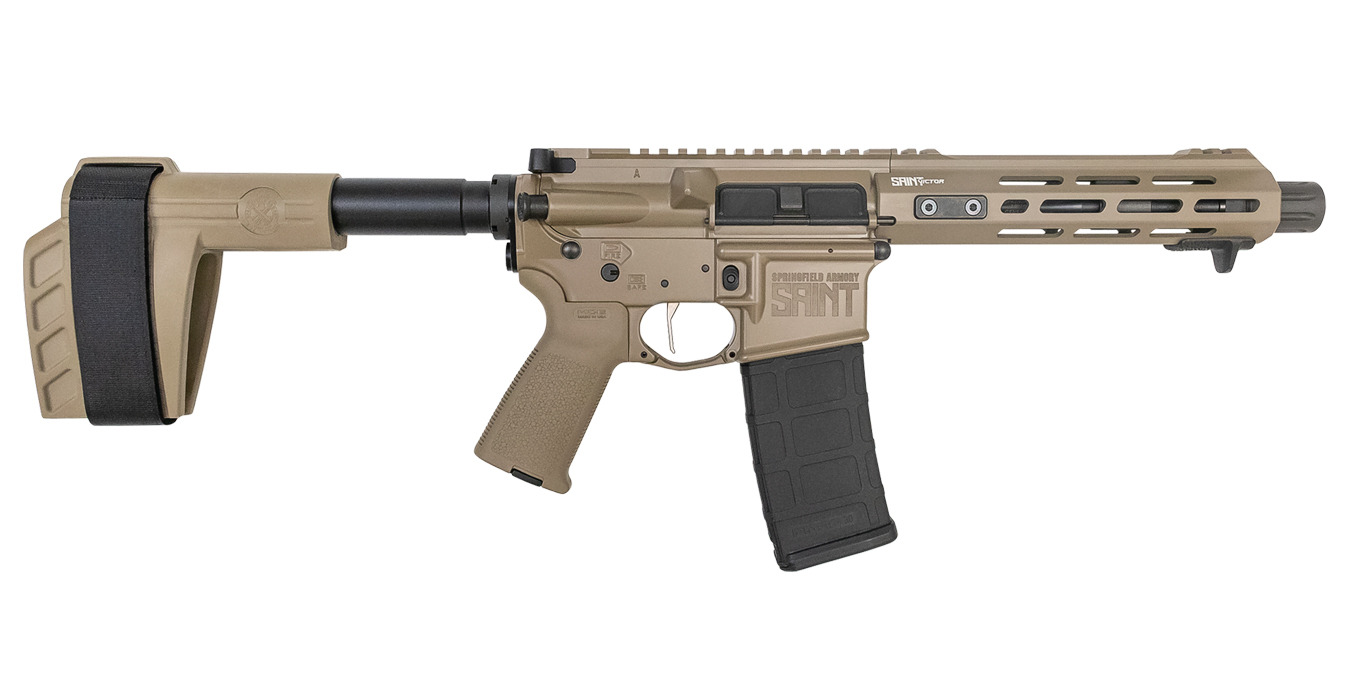 Buy Springfield Saint Victor 5.56mm Semi-Auto AR-15 Pistol with FDE ...