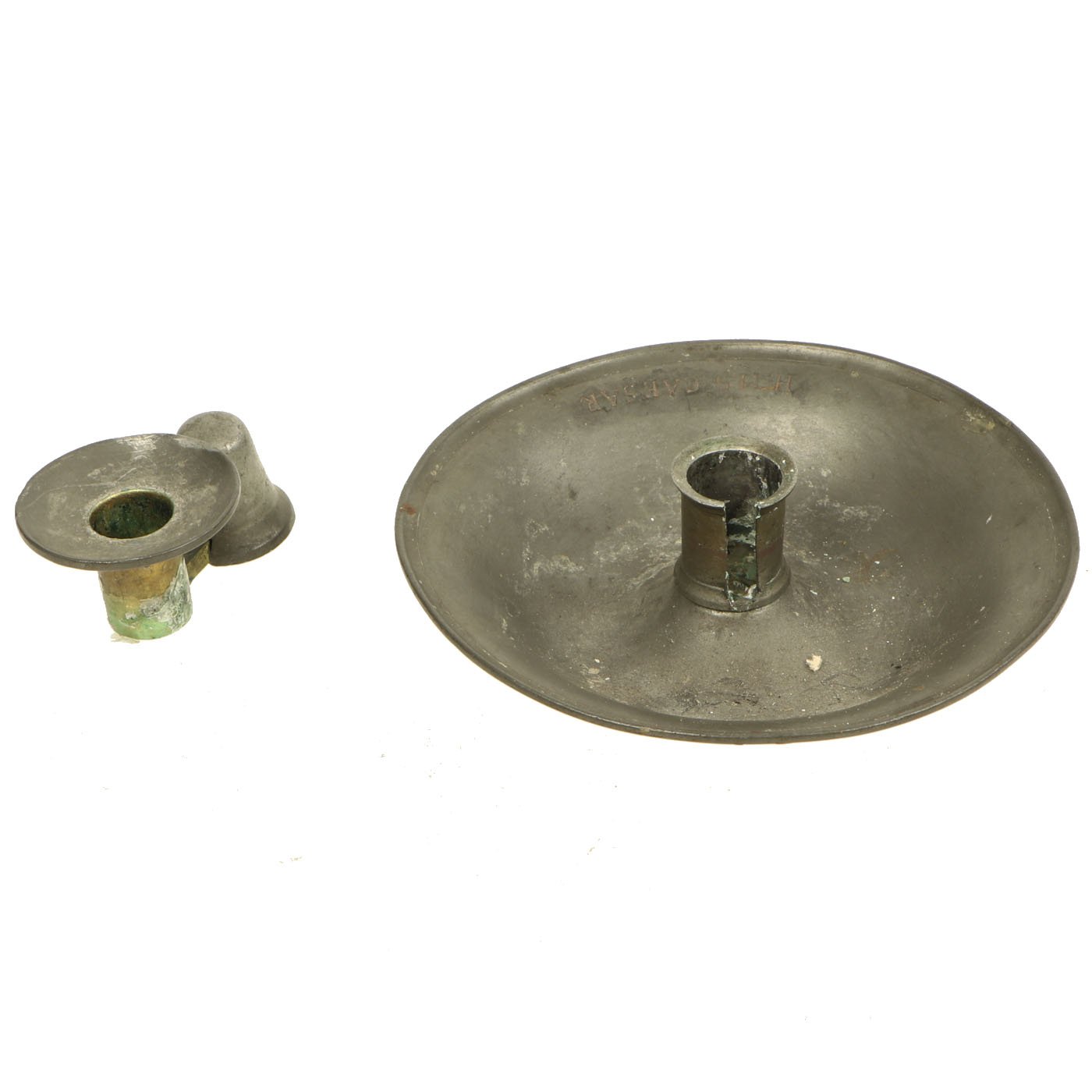 Buy Original British Victorian Naval Pewter Candlestick with Saucer