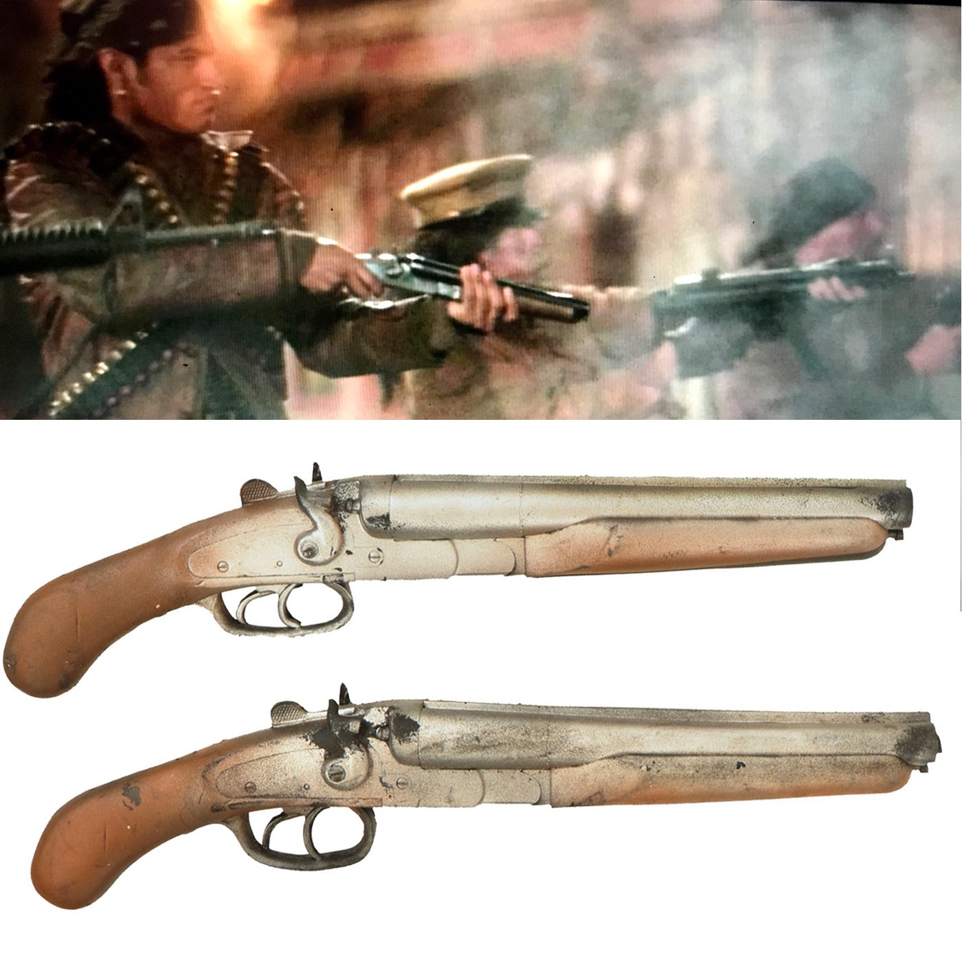 Buy Original Rubber Film Prop Double Barrel Hammer Shotguns From Ellis