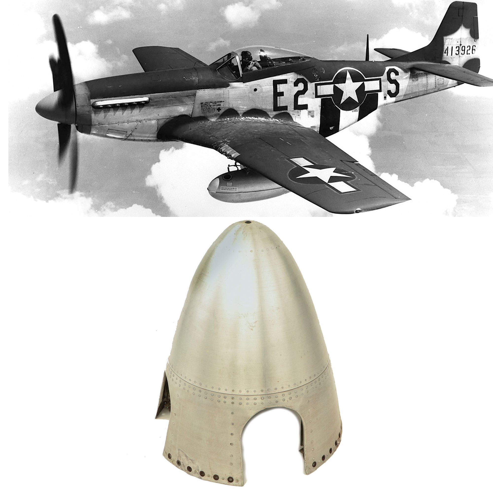 Buy Original U.S. WWII North American P51 Mustang Airplane Propeller Nose Cone online for sale
