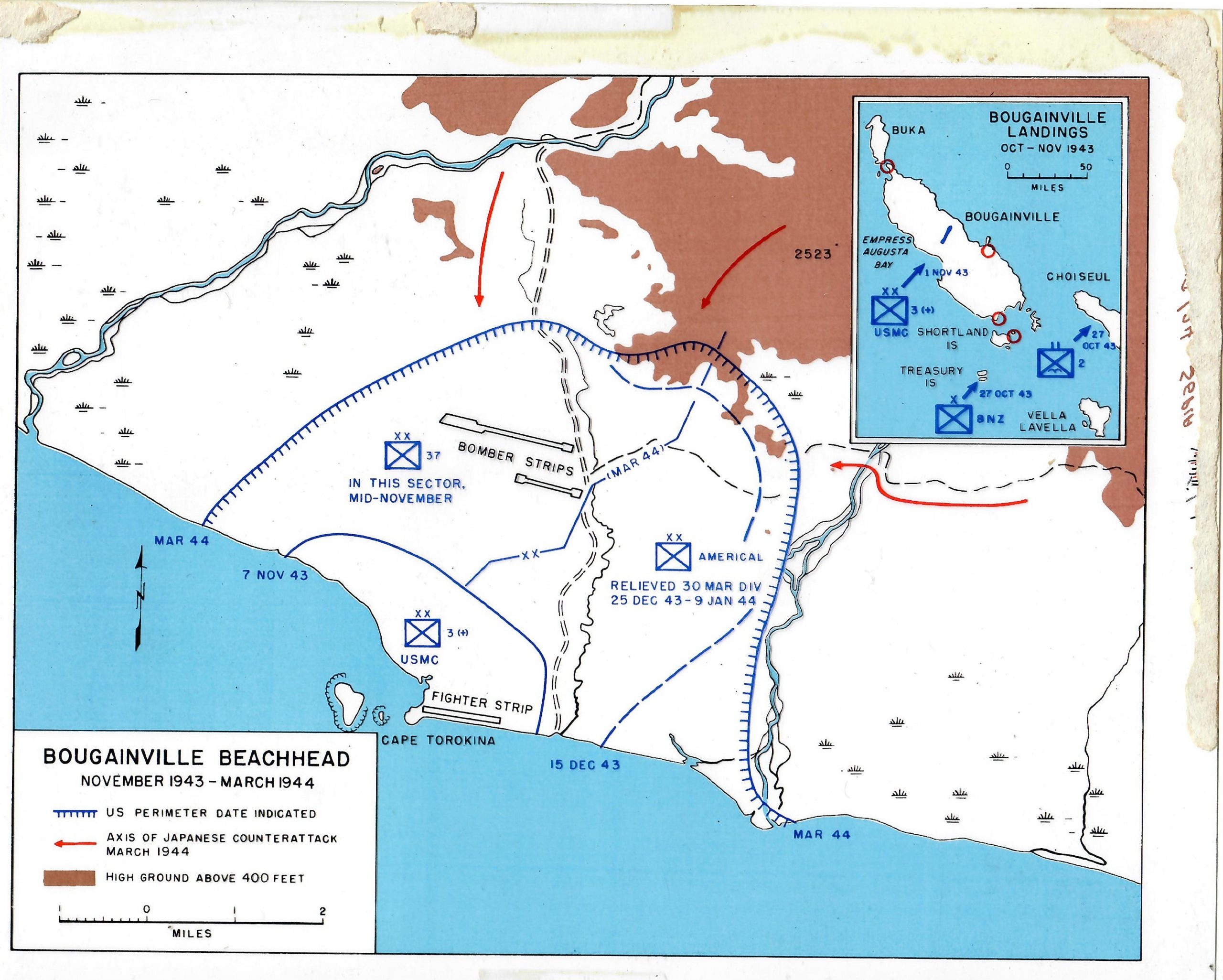 Buy Original U.S. WWII Marine Corps 1943 Bougainville Landings at Cape ...