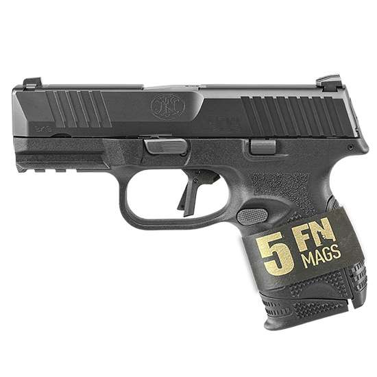 fn 509 compact 9mm luger (9x19 para) semi automatic 10 rounds 3 7 barrel